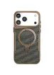 TPU+PC чохол Metal Buttons with MagSafe Carbon Ring для Apple iPhone 17 Pro (6.3") Золотий