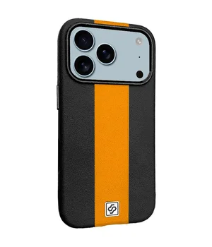 Шкіряний чохол Rally with MagSafe для Apple iPhone 17 Pro (6.3") Black / Orange