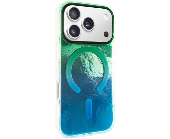 Чохол TPU Shiny Mountain (MagFit) для Apple iPhone 17 Pro (6.3") Green / Blue