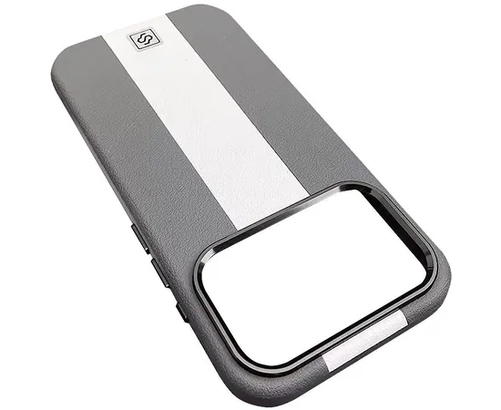 Шкіряний чохол Rally with MagSafe для Apple iPhone 17 Pro (6.3") Grey / White