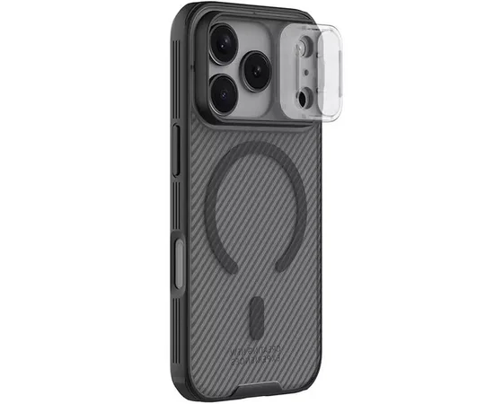 Карбонова накладка Nillkin CamShield Pro Magnetic для Apple iPhone 17 Pro (6.3") Transparent black