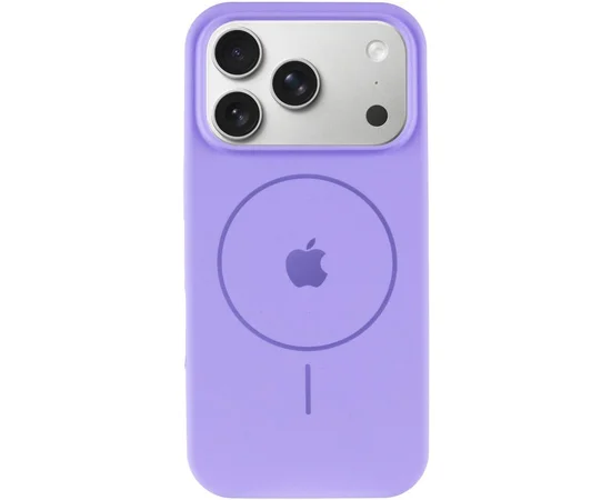 Чехол Silicone Case Full Protective (AA) V2 with MagSafe для Apple iPhone 17 Pro (6.3") Сиреневый / Dasheen