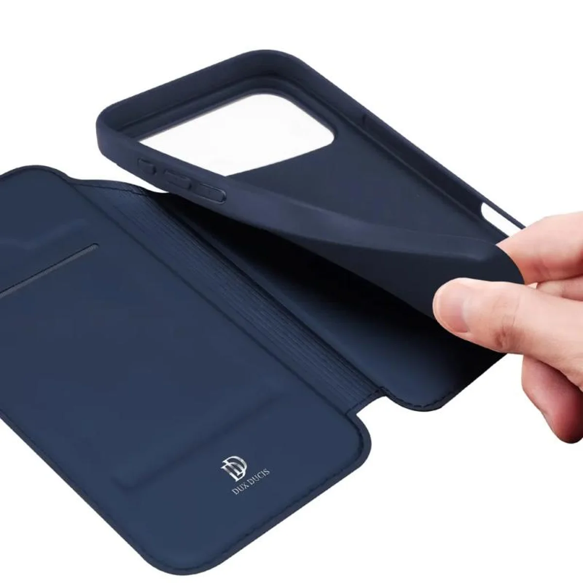 Чохол-книга Dux Ducis з кишенею для візиток для Apple iPhone 17 Pro (6.3") Синій