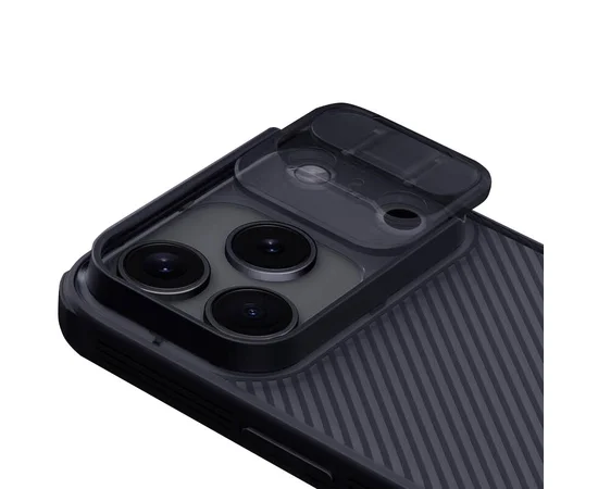 Карбоновая накладка Nillkin CamShield Pro для Apple iPhone 17 Pro (6.3") Transparent black