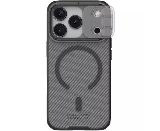 Карбонова накладка Nillkin CamShield Pro Magnetic для Apple iPhone 17 Pro (6.3") Transparent black
