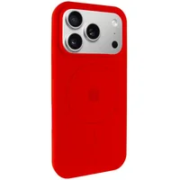 Чехол Silicone Case Full Protective (AA) V2 with MagSafe для Apple iPhone 17 Pro (6.3") Красный / Red