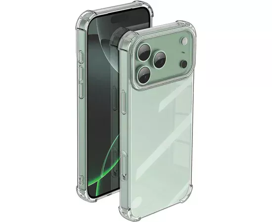 TPU чохол GETMAN Ease logo посилені кути для Apple iPhone 17 Pro (6.3") Безбарвний (прозорий)