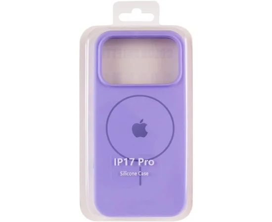 Чехол Silicone Case Full Protective (AA) V2 with MagSafe для Apple iPhone 17 Pro (6.3") Сиреневый / Dasheen