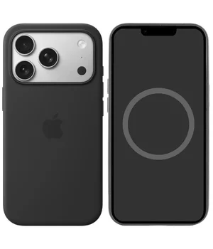 Чехол Silicone case (AAA) with Magsafe and Animation для Apple iPhone 17 Pro (6.3") Black