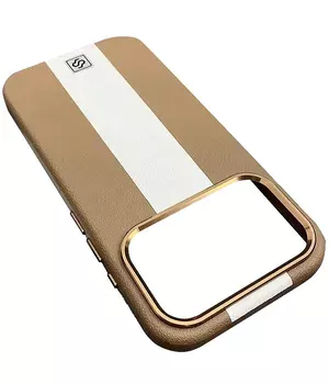 Кожаный чехол Rally with MagSafe для Apple iPhone 17 Pro (6.3") Beige / White