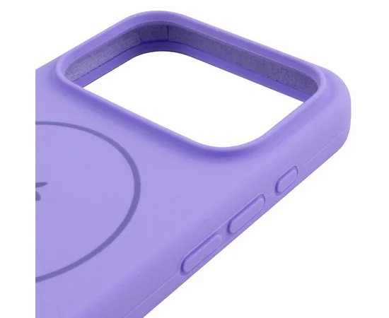 Чехол Silicone Case Full Protective (AA) V2 with MagSafe для Apple iPhone 17 Pro (6.3") Сиреневый / Dasheen