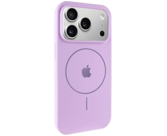Чехол Silicone Case Full Protective (AA) V2 with MagSafe для Apple iPhone 17 Pro (6.3") Сиреневый / Lilac
