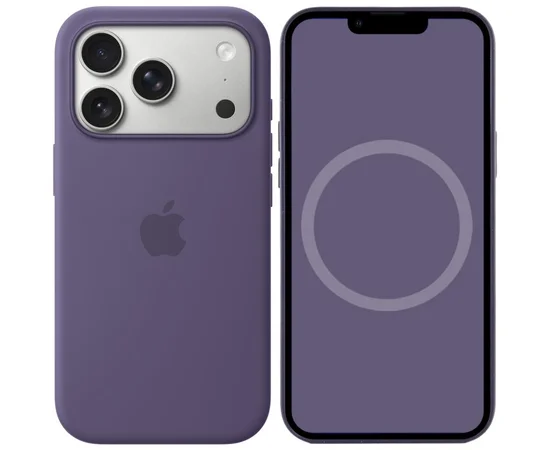 Чехол Silicone case (AAA) with Magsafe and Animation для Apple iPhone 17 Pro (6.3") Purple Fog