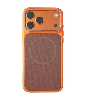 Чохол TPU TechWoven Hybrid with MagSafe для Apple iPhone 17 Pro (6.3") Orange / Brown