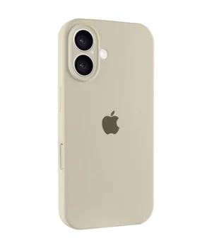 Чехол Silicone Case Full Camera Protective (AA) для Apple iPhone 17 (6.3") Бежевый / Antique White