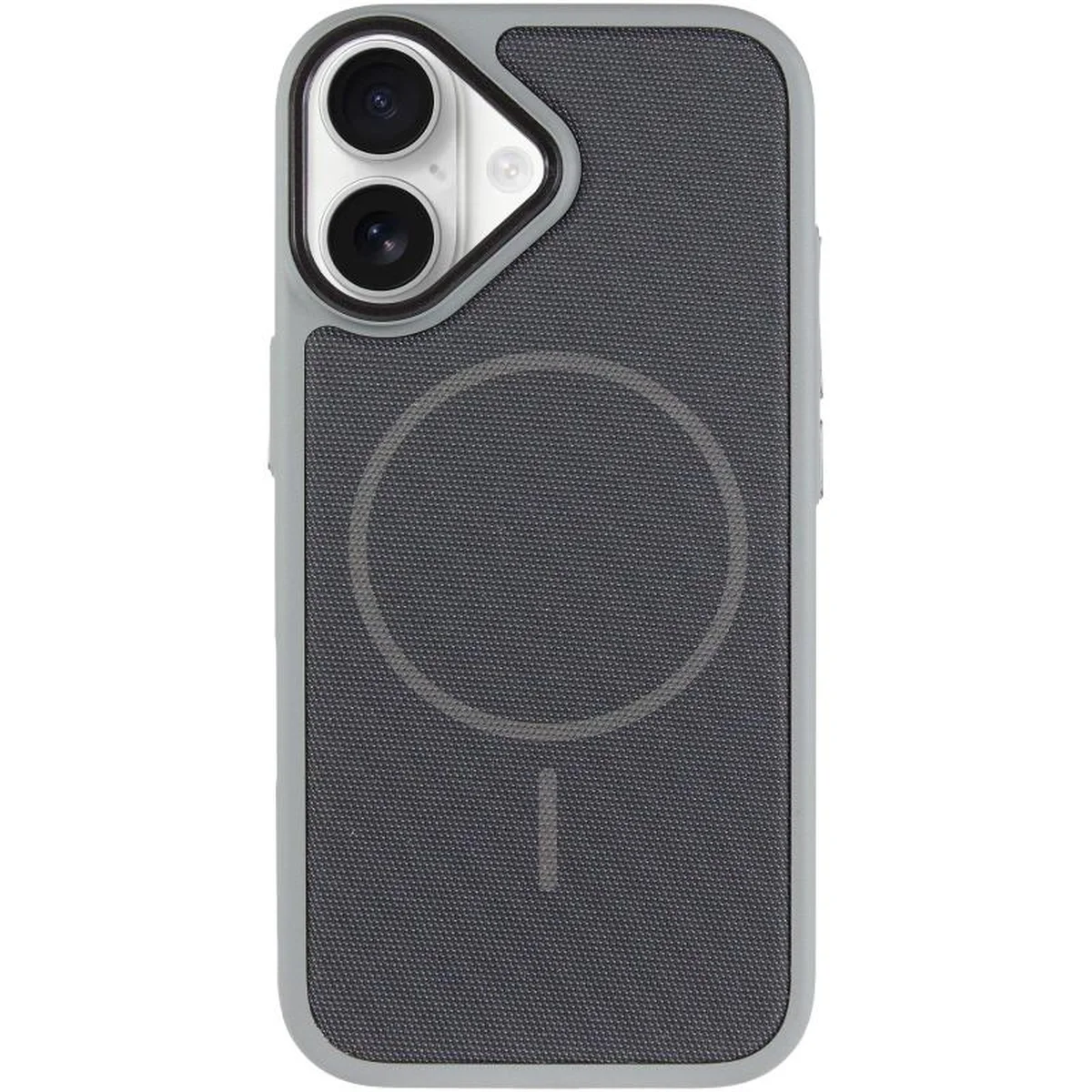 Чехол PC TechWoven Hybrid with MagSafe для Apple iPhone 17 (6.3") Grey / Black
