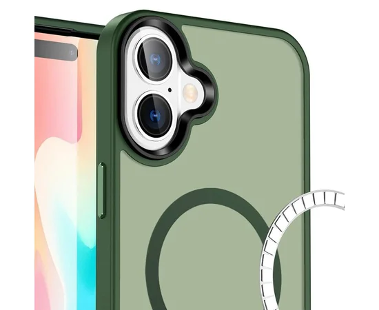 Чехол Ummi Colorful with MagSafe для Apple iPhone 17 (6.3") Зеленый / Dark Green