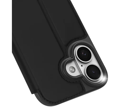 Чехол-книжка Dux Ducis с карманом для визиток для Apple iPhone 17 (6.3") Черный
