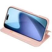 Чехол-книжка Dux Ducis с карманом для визиток для Apple iPhone 17 (6.3") Rose Gold