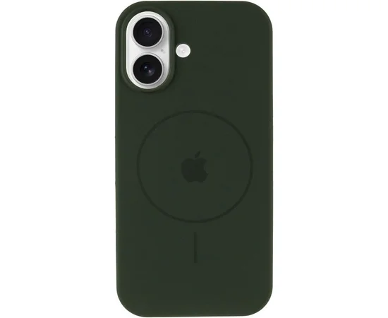 Чехол Silicone Case Full Protective (AA) V2 with MagSafe для Apple iPhone 17 (6.3") Зеленый / Cyprus Green