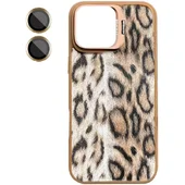 Чохол TPU+PC Wild Leopard with MagSafe and Lens для Apple iPhone 17 (6.3") Brown