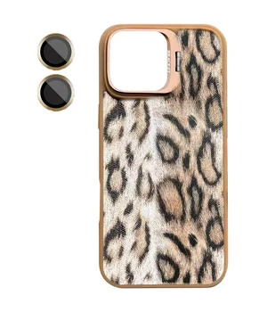Чехол TPU+PC Wild Leopard with MagSafe and Lens для Apple iPhone 17 (6.3") Brown