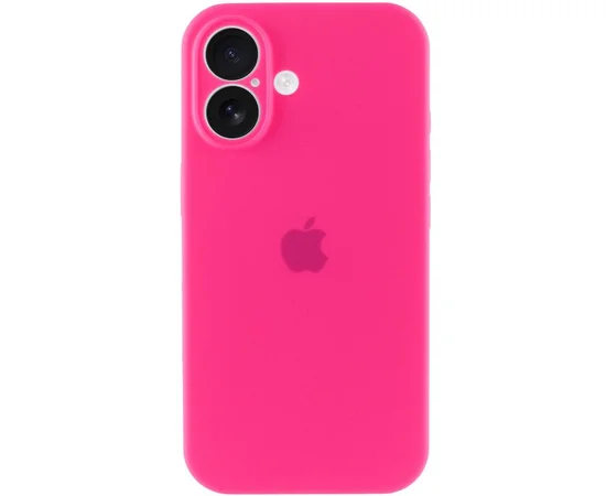 Чехол Silicone Case Full Camera Protective (AA) для Apple iPhone 17 (6.3") Розовый / Barbie pink