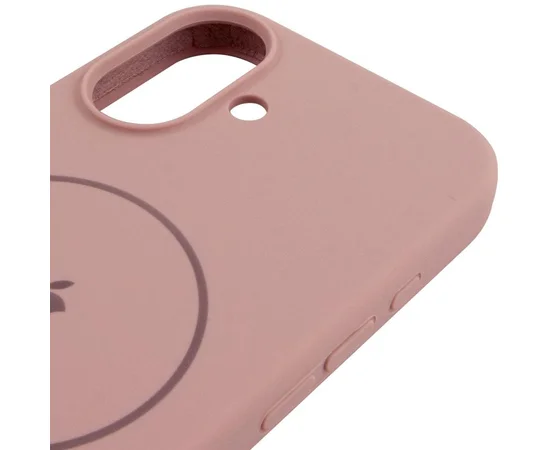 Чехол Silicone Case Full Protective (AA) V2 with MagSafe для Apple iPhone 17 (6.3") Розовый / Pink Sand