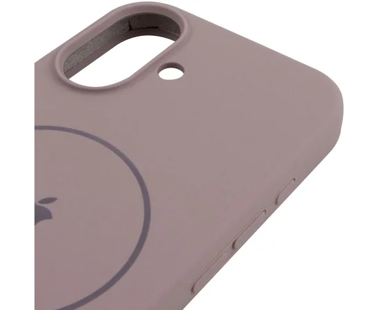 Чехол Silicone Case Full Protective (AA) V2 with MagSafe для Apple iPhone 17 (6.3") Серый / Lavender