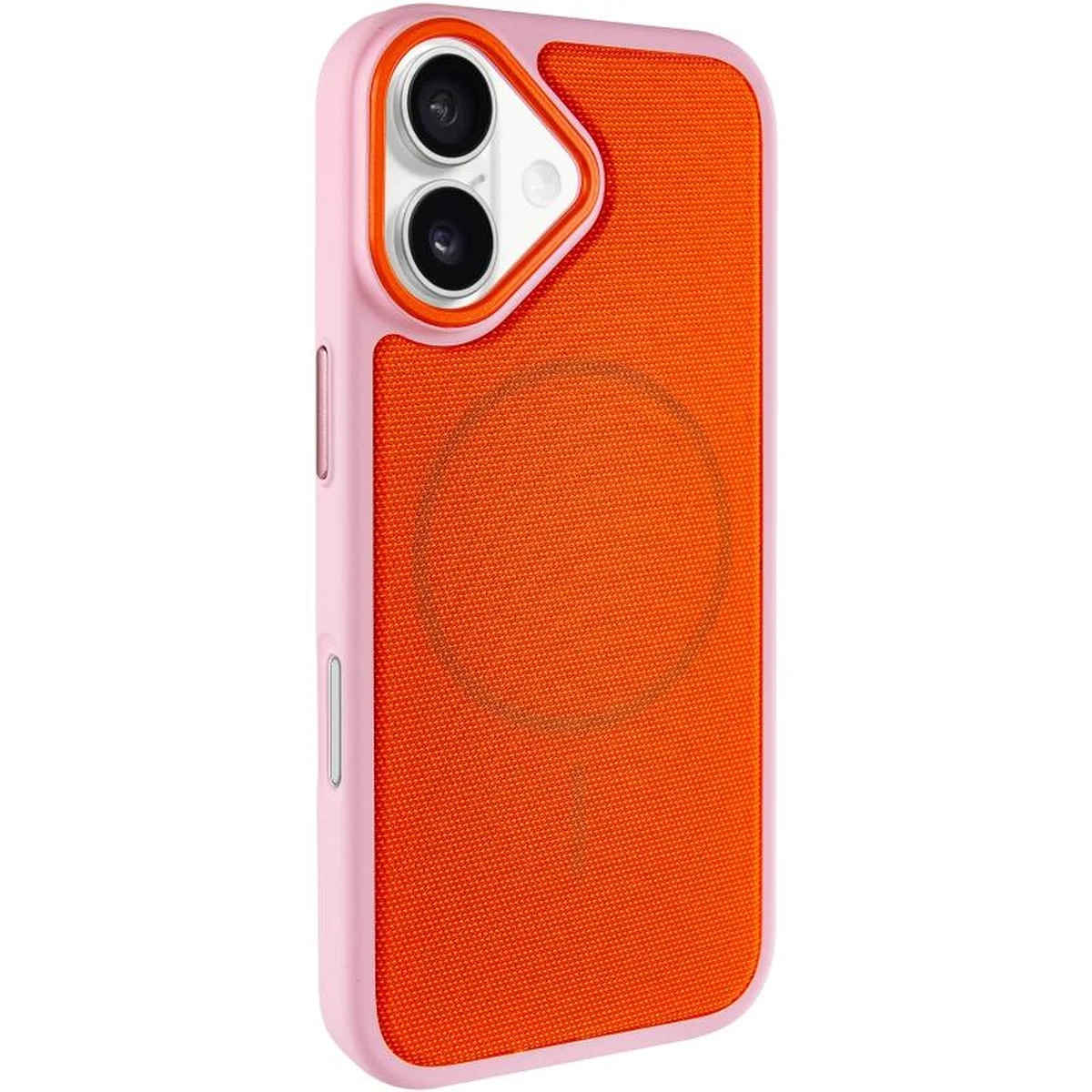Чехол PC TechWoven Hybrid with MagSafe для Apple iPhone 17 (6.3") Pink / Orange