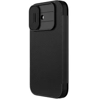 Кожаный чехол-книжка Nillkin Qin Pro Camshield для Apple iPhone 17 (6.3") Black