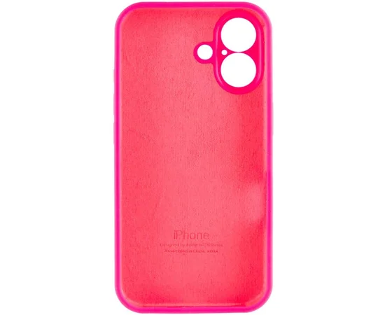 Чехол Silicone Case Full Camera Protective (AA) для Apple iPhone 17 (6.3") Розовый / Barbie pink