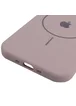 Чехол Silicone Case Full Protective (AA) V2 with MagSafe для Apple iPhone 17 (6.3") Серый / Lavender