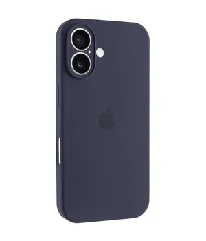 Чехол Silicone Case Full Camera Protective (AA) для Apple iPhone 17 (6.3") Темно-синий / Midnight blue
