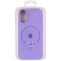 Чохол Silicone Case Full Protective (AA) V2 with MagSafe для Apple iPhone 17 (6.3") Бузковий / Dasheen