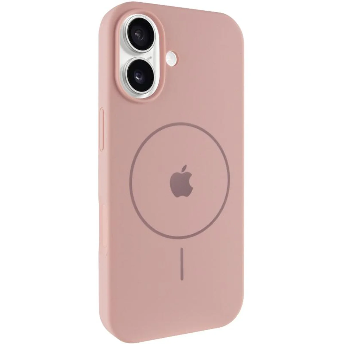 Чехол Silicone Case Full Protective (AA) V2 with MagSafe для Apple iPhone 17 (6.3") Розовый / Pink Sand