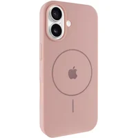 Чехол Silicone Case Full Protective (AA) V2 with MagSafe для Apple iPhone 17 (6.3") Розовый / Pink Sand