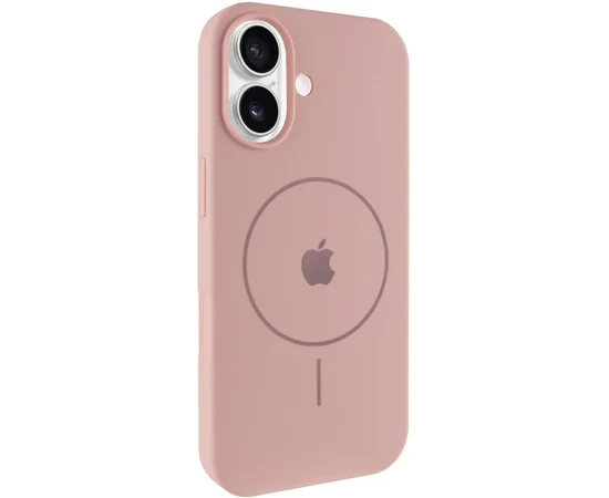 Чехол Silicone Case Full Protective (AA) V2 with MagSafe для Apple iPhone 17 (6.3") Розовый / Pink Sand