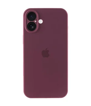 Чехол Silicone Case Full Camera Protective (AA) для Apple iPhone 17 (6.3") Бордовый / Plum