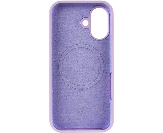 Чехол Silicone Case Full Protective (AA) V2 with MagSafe для Apple iPhone 17 (6.3") Сиреневый / Lilac