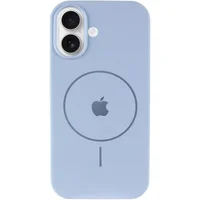 Чохол Silicone Case Full Protective (AA) V2 with MagSafe для Apple iPhone 17 (6.3") Синій / Lilac Blue