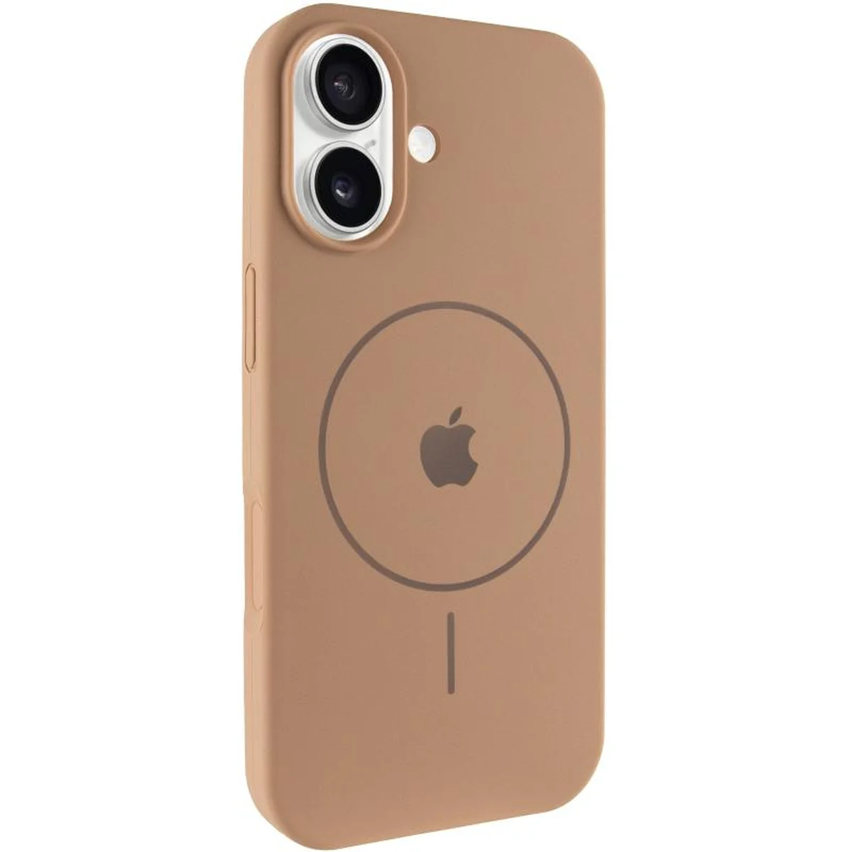 Чехол Silicone Case Full Protective (AA) V2 with MagSafe для Apple iPhone 17 (6.3") Бежевый / Desert Gold