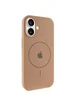 Чехол Silicone Case Full Protective (AA) V2 with MagSafe для Apple iPhone 17 (6.3") Бежевый / Desert Gold