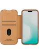Кожаный чехол-книжка Nillkin Qin Pro Camshield для Apple iPhone 17 (6.3") Brown