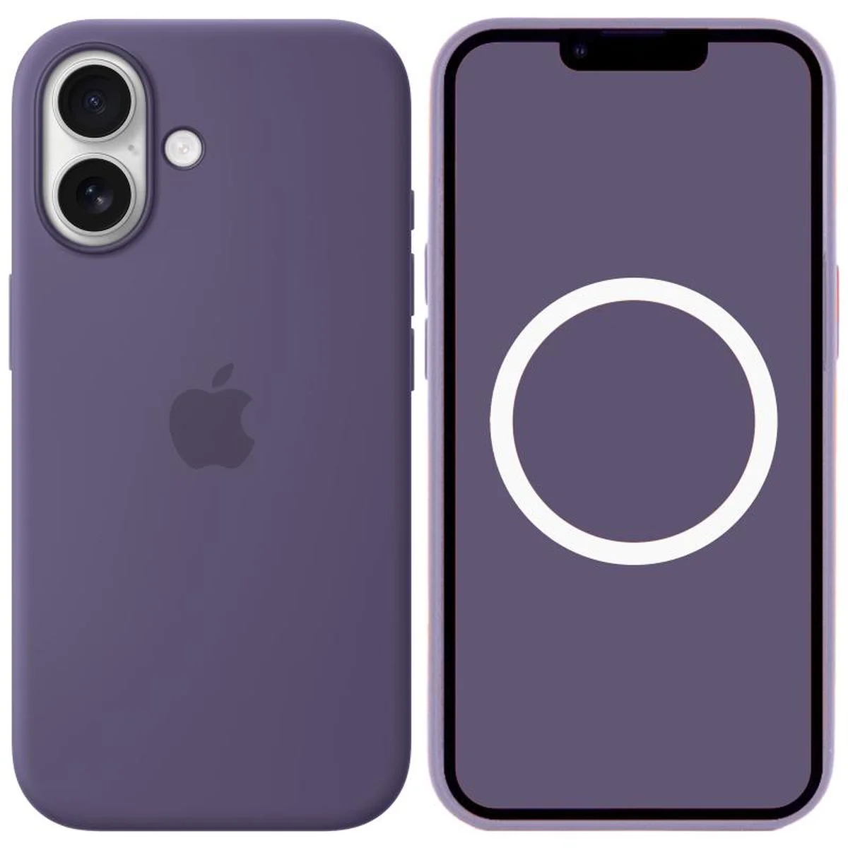 Чехол Silicone case (AAA) with Magsafe and Animation для Apple iPhone 17 (6.3") Purple Fog