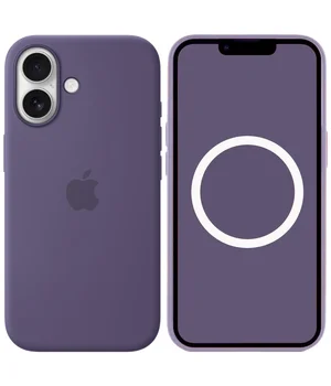 Чехол Silicone case (AAA) with Magsafe and Animation для Apple iPhone 17 (6.3") Purple Fog