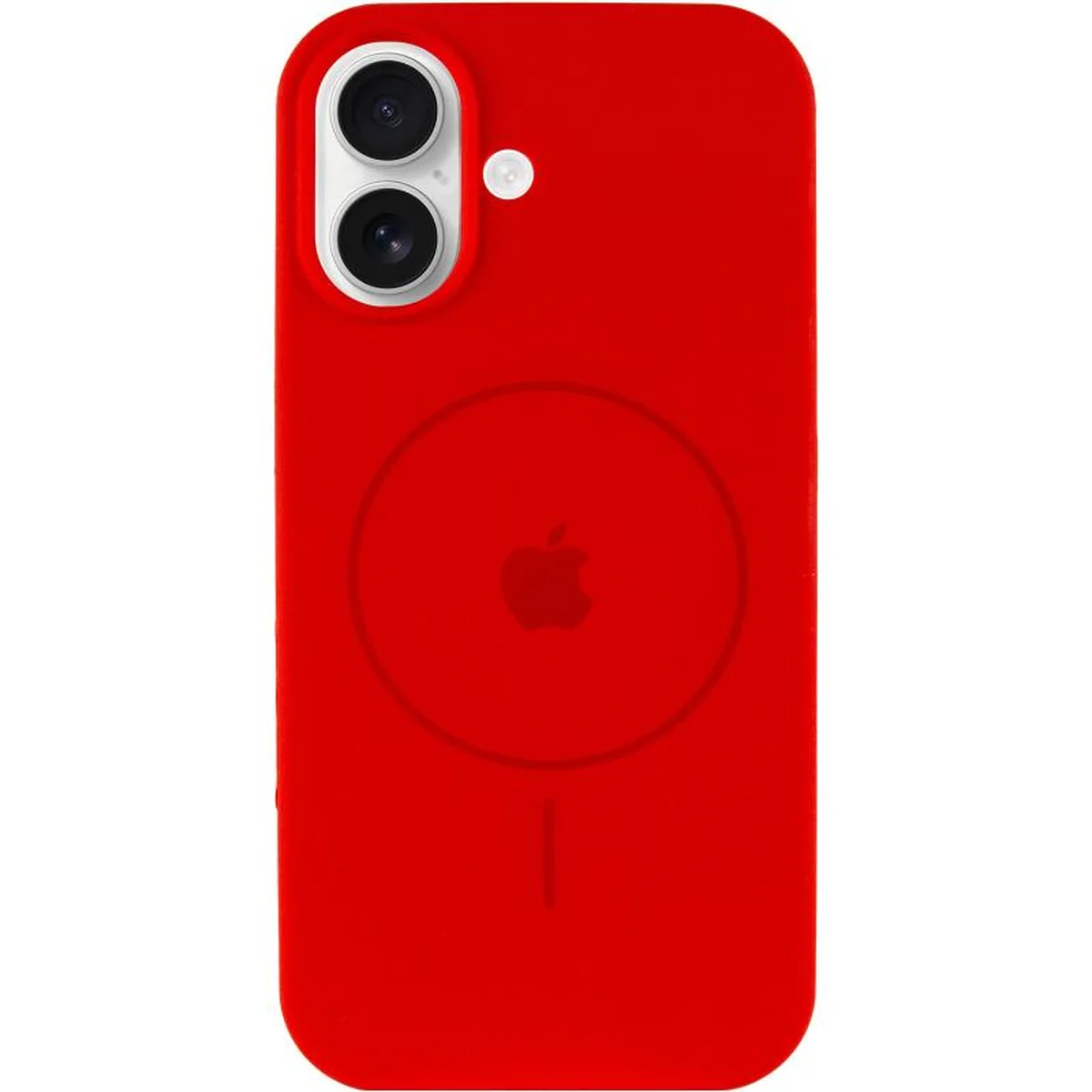 Чехол Silicone Case Full Protective (AA) V2 with MagSafe для Apple iPhone 17 (6.3") Красный / Red