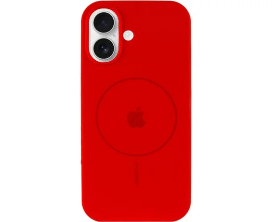 Чехол Silicone Case Full Protective (AA) V2 with MagSafe для Apple iPhone 17 (6.3") Красный / Red