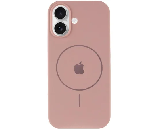 Чехол Silicone Case Full Protective (AA) V2 with MagSafe для Apple iPhone 17 (6.3") Розовый / Pink Sand