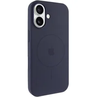 Чехол Silicone Case Full Protective (AA) V2 with MagSafe для Apple iPhone 17 (6.3") Темно-синий / Midnight blue